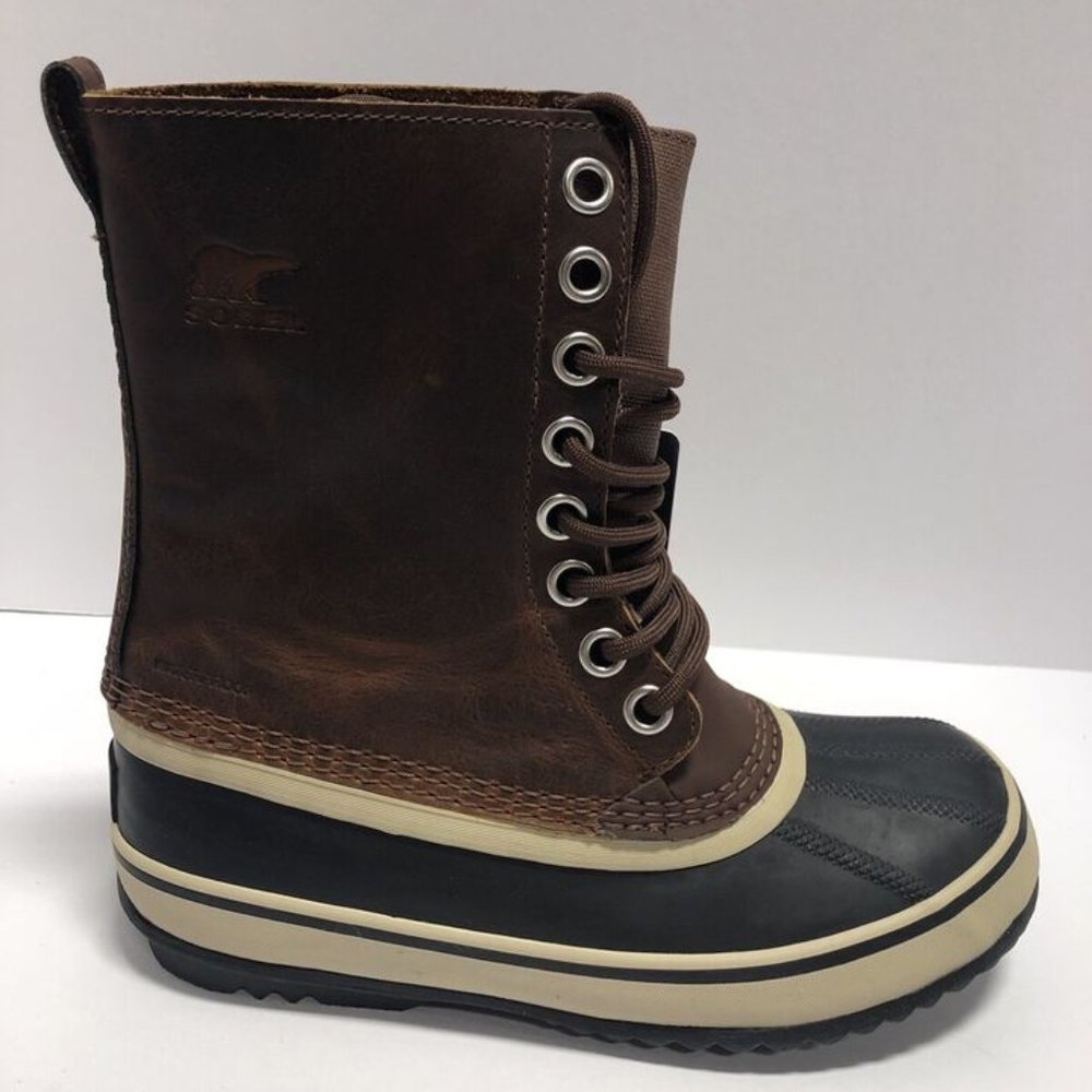 Sorel Women’s 1964 Leather Brown Waterproof Boots, Size 6.5 M